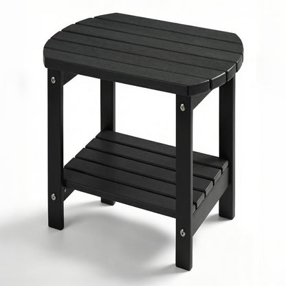 16.5-Inch HDPE Outdoor Side Table, Outdoor Accent Table for Patio detail image - detail view 3