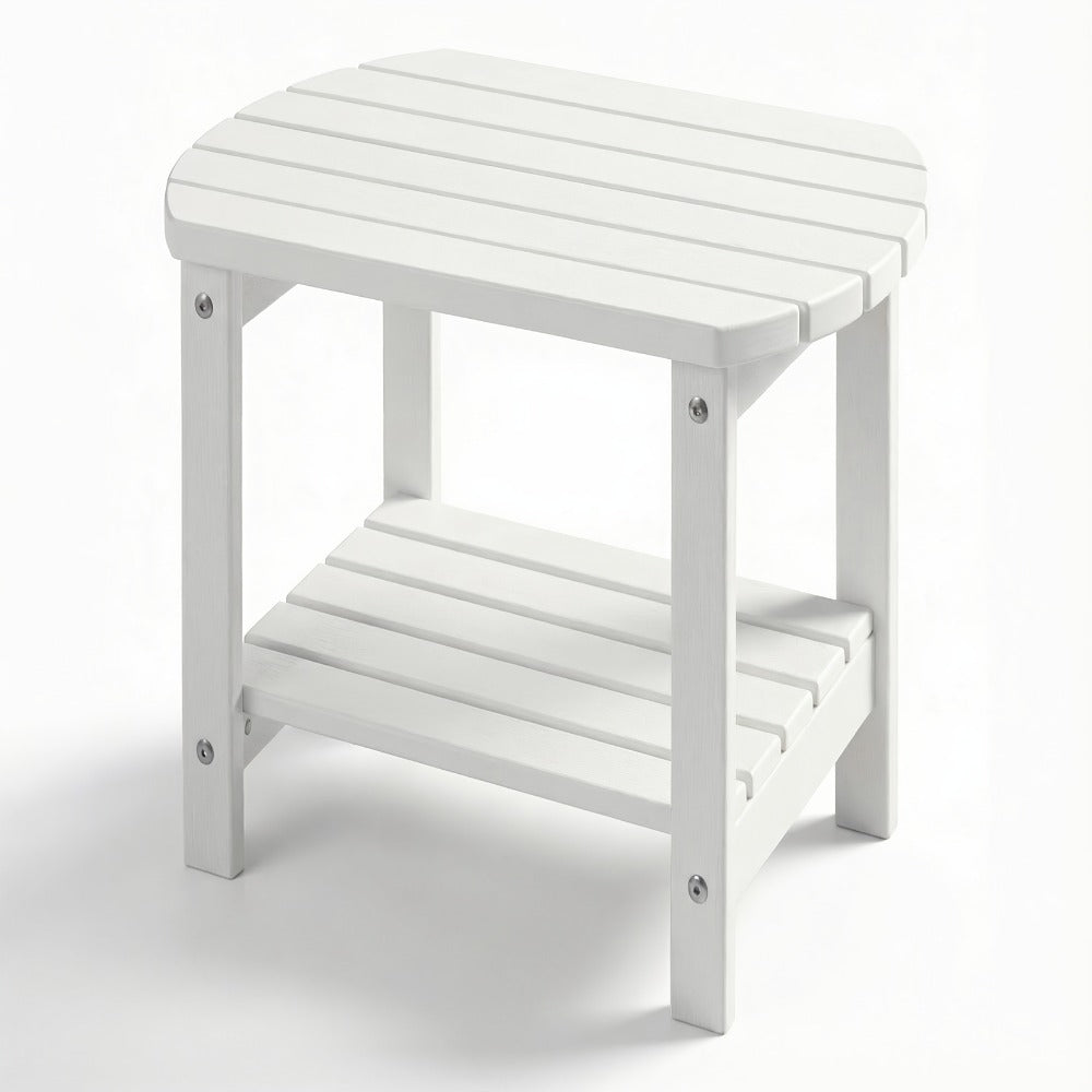 16.5-Inch HDPE Outdoor Side Table, Outdoor Accent Table for Patio detail image - detail view 5