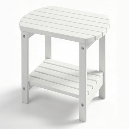 16.5-Inch HDPE Outdoor Side Table, Outdoor Accent Table for Patio detail image - detail view 5