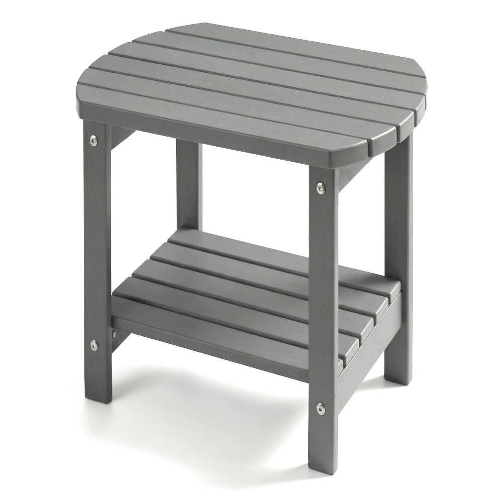 16.5-Inch HDPE Outdoor Side Table, Outdoor Accent Table for Patio detail image - detail view 9