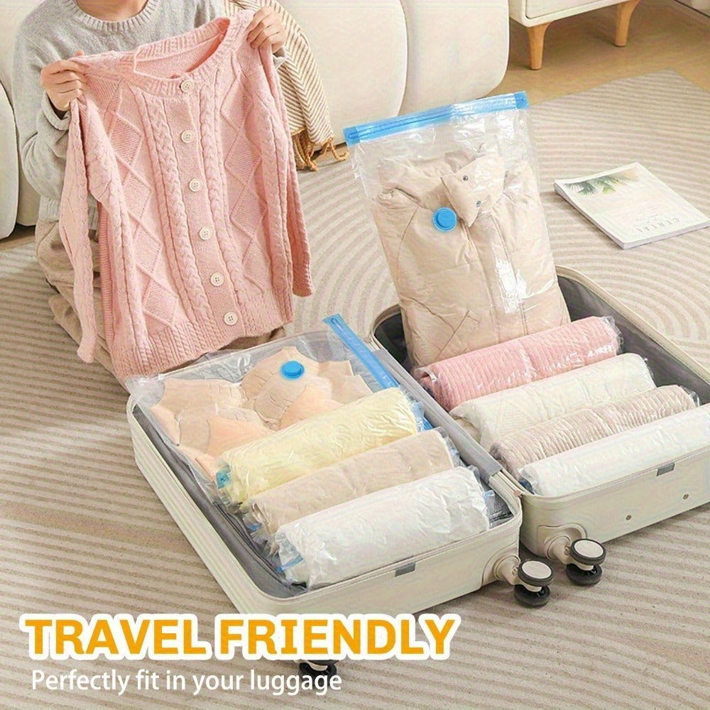 Storage Bag Set, 16-Piece Vacuum Compression Bags with Electric Pump, Multiple Sizes and Travel Packing Options