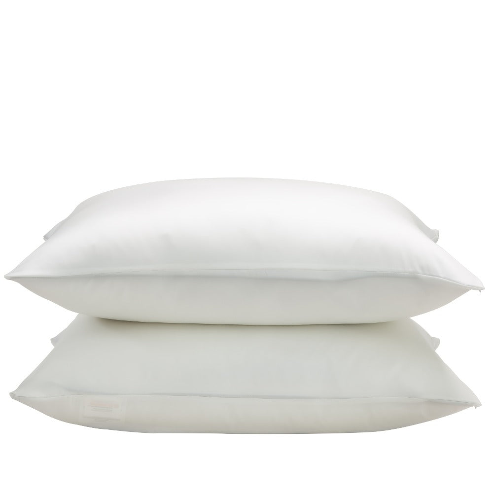 Satin-Look Zippered Pillowcase Collection in Seven Colors and Standard, Queen or King Sizes