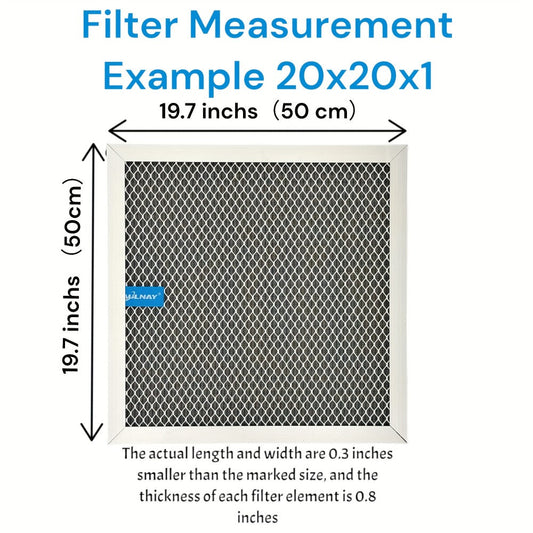 Washable Reusable Electrostatic HVAC Air Filter MERV 8, Permanent AC Furnace Filter with Static Electricity Filtration, Easy Install, Improves Airflow and Indoor Air Quality, Multiple Sizes