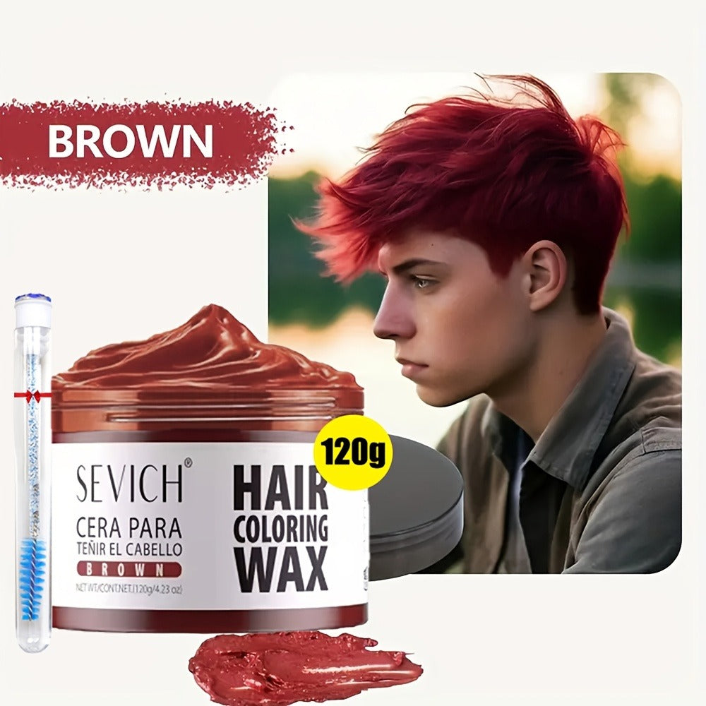 Temporary Hair Color Wax with Strong-Hold Styling Formula in Ten Shades for Parties and Costumes