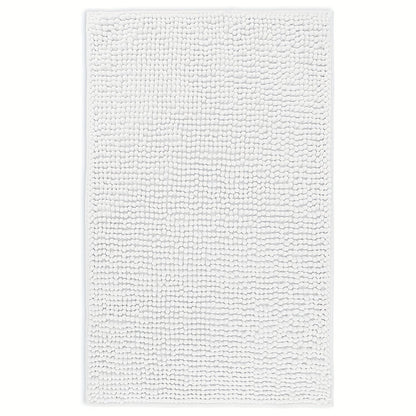 Chenille Bath Rug Extra Thick Soft Absorbent Non-Slip Bathroom Mat Machine Washable, Multiple Sizes & Colors