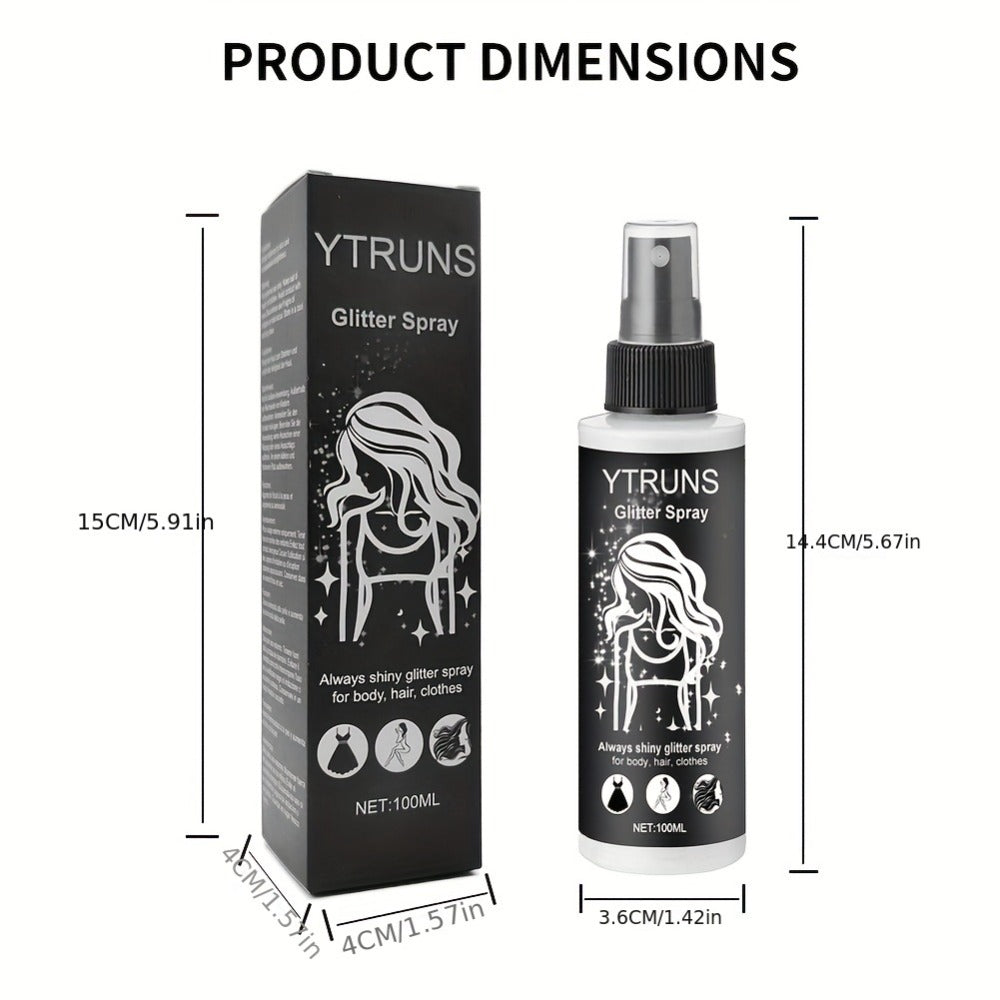 100 ml Star-Shaped Body Shimmer Spray for Hair, Skin and Clothing in Single Checkout Option