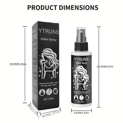100 ml Star-Shaped Body Shimmer Spray for Hair, Skin and Clothing in Single Checkout Option