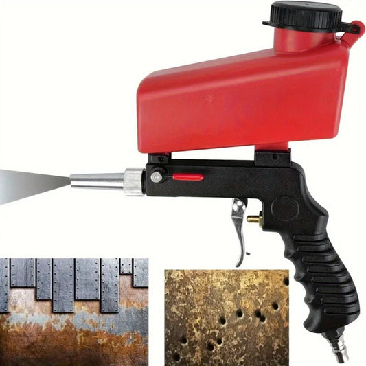 Sandblasting Gun Pneumatic 90 PSI Adjustable | Portable Gravity Air Sand Blaster for Rust Removal, Paint Stripping & Surface Prep – Compact Blasting Power Tool