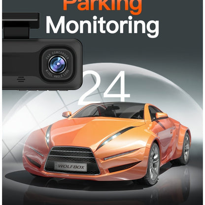3 Channel Dash Cam Front Rear Inside 1440P+1080P+1080P with 64GB SD Card, Super Night Vision, Loop Recording, G-Sensor, Motion Detection, 24-Hour Parking Mode