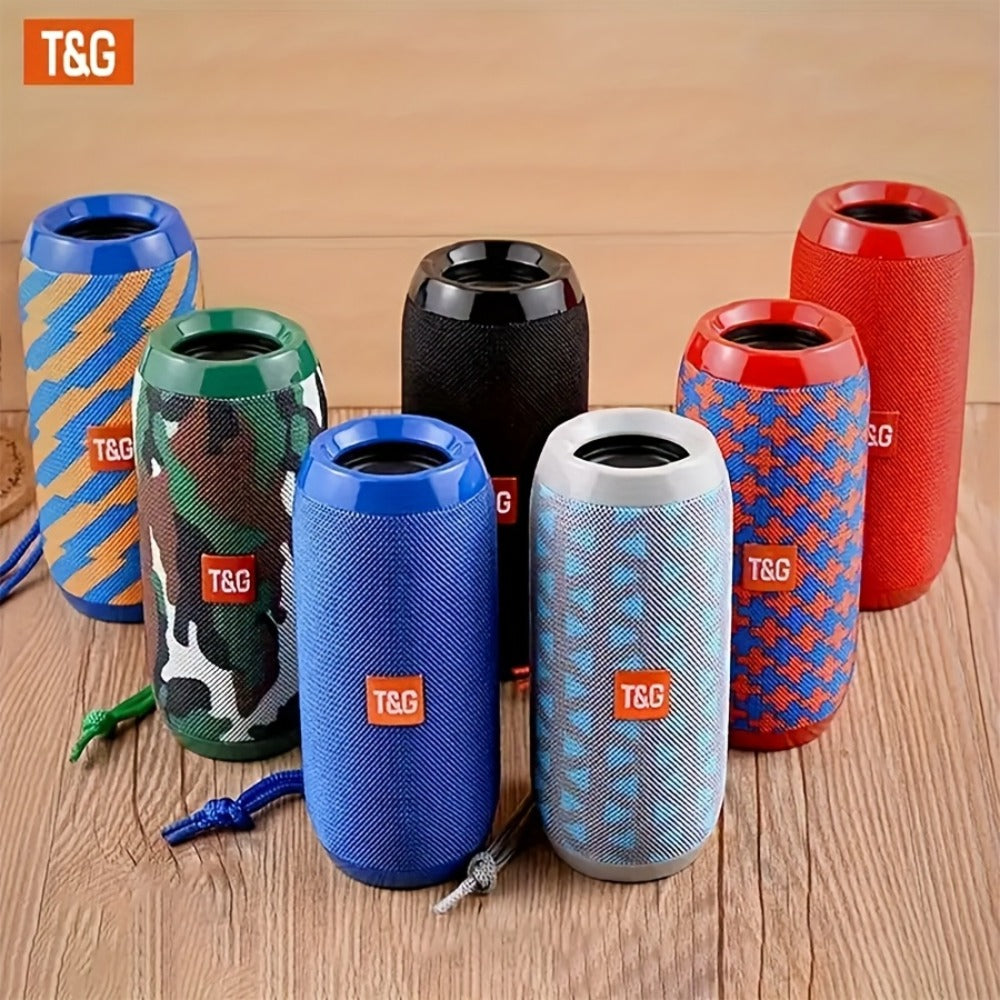 TG117 10W IPX4 Waterproof Portable Bluetooth Speaker with Carry Strap - HD Bass Sound, 1200mAh Battery, 33ft Range, Hands-Free Calling, TF Card USB AUX Wireless, Outdoor Travel Camping