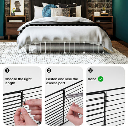 Under Furniture Pet Blocker – Easy-Install Sofa & Bed Gap Filler Fence to Stop Cats & Dogs Getting Under Furniture, Prevents Toys from Sliding Under, Safe Sturdy Material, Multi-Pack 10 & 20 Pcs, Black & White
