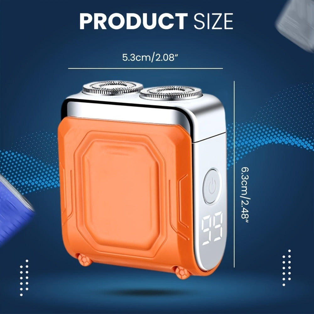 Electric Shaver Dual-Head Floating Magnetic Razor with Digital Battery Display, USB Charging and Three Colors