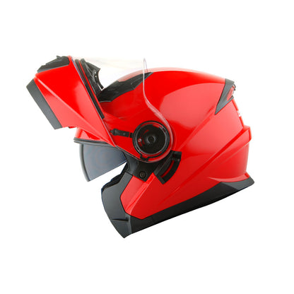 Motorcycle Modular Full Face Helmet Flip Up Dual Visor Sun Shield with Optional LED Tail Light 3 Modes Removable Washable Interior, Multiple Colors S M L XL — Modular901