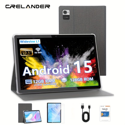 Android Tablet CRELANDER W30 with Android 15, 128GB Internal Storage and Keyboard Mouse Stylus Bundle