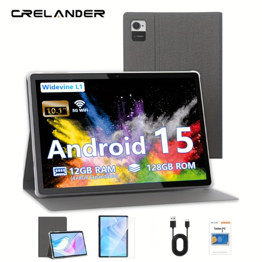Android Tablet CRELANDER W30 with Android 15, 128GB Internal Storage and Keyboard Mouse Stylus Bundle