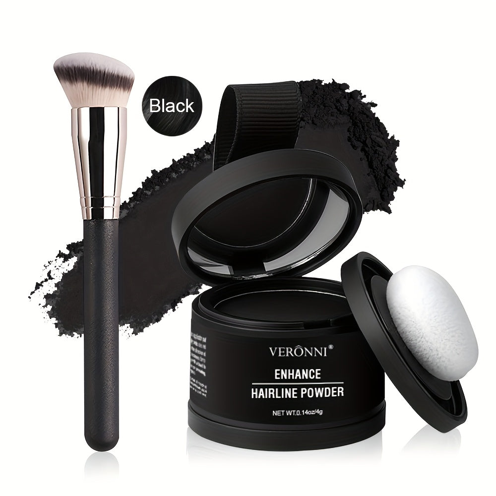 Hairline Shadow Powder Kit with Brush — Waterproof Hairline Concealer & Hair Root Touch Up Powder | Instant Fuller-Looking Hairline | 6 Shades for Women & Men All Hair Types