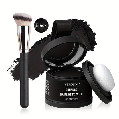 Hairline Shadow Powder Kit with Brush — Waterproof Hairline Concealer & Hair Root Touch Up Powder | Instant Fuller-Looking Hairline | 6 Shades for Women & Men All Hair Types