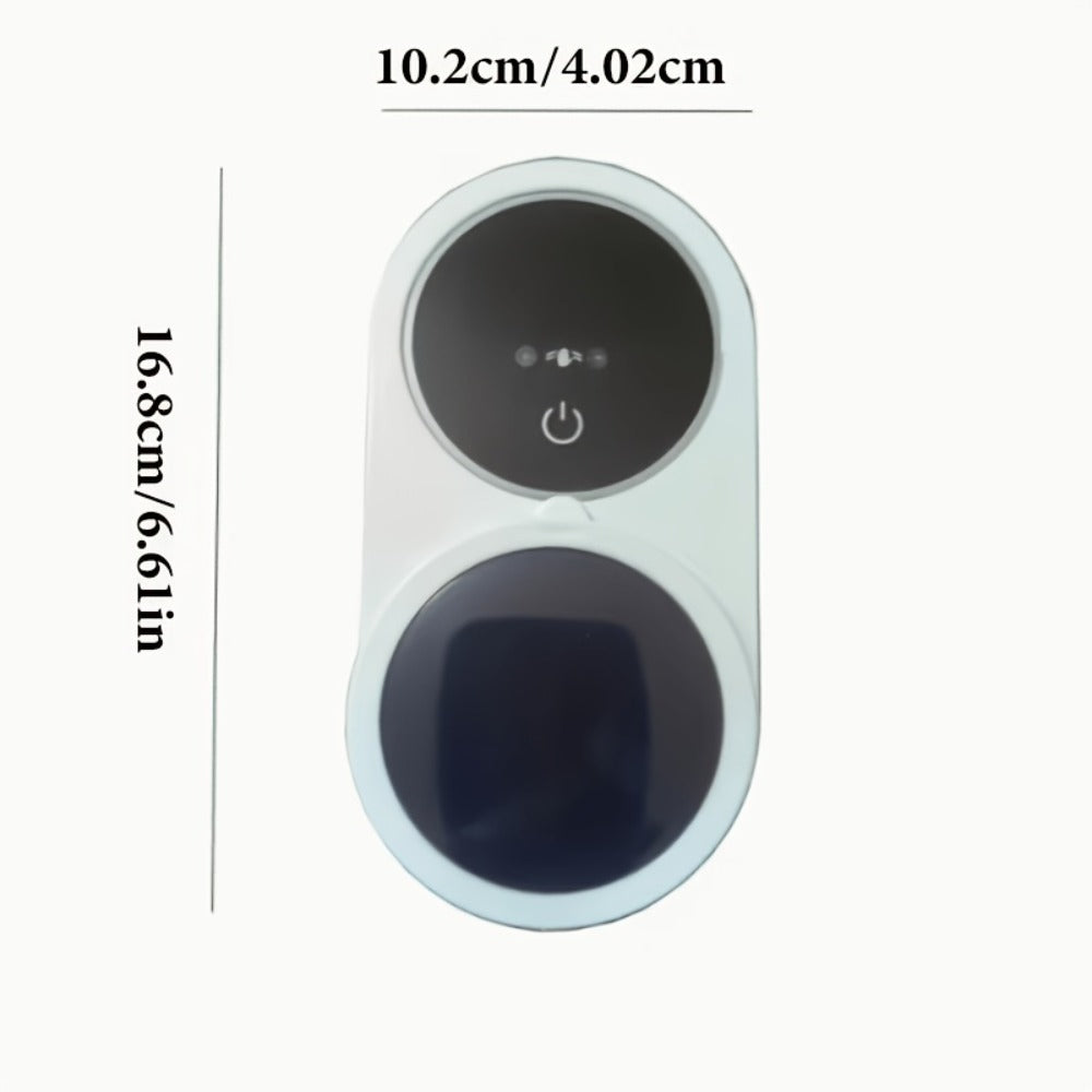 Enclosed Two-Slot Wall-Mounted Toothbrush Holder with Sensor Door, Display and USB Charging Cable