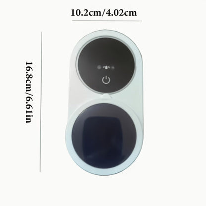 Enclosed Two-Slot Wall-Mounted Toothbrush Holder with Sensor Door, Display and USB Charging Cable