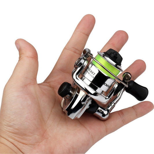 Mini 100 Spinning Fishing Reel – 4.3:1 High-Speed Gear Ratio, Aluminum Alloy Body, Interchangeable Rocker Arm, Ambidextrous, Includes 109 Yards of Line – Lightweight Reel for Freshwater & Saltwater Fishing