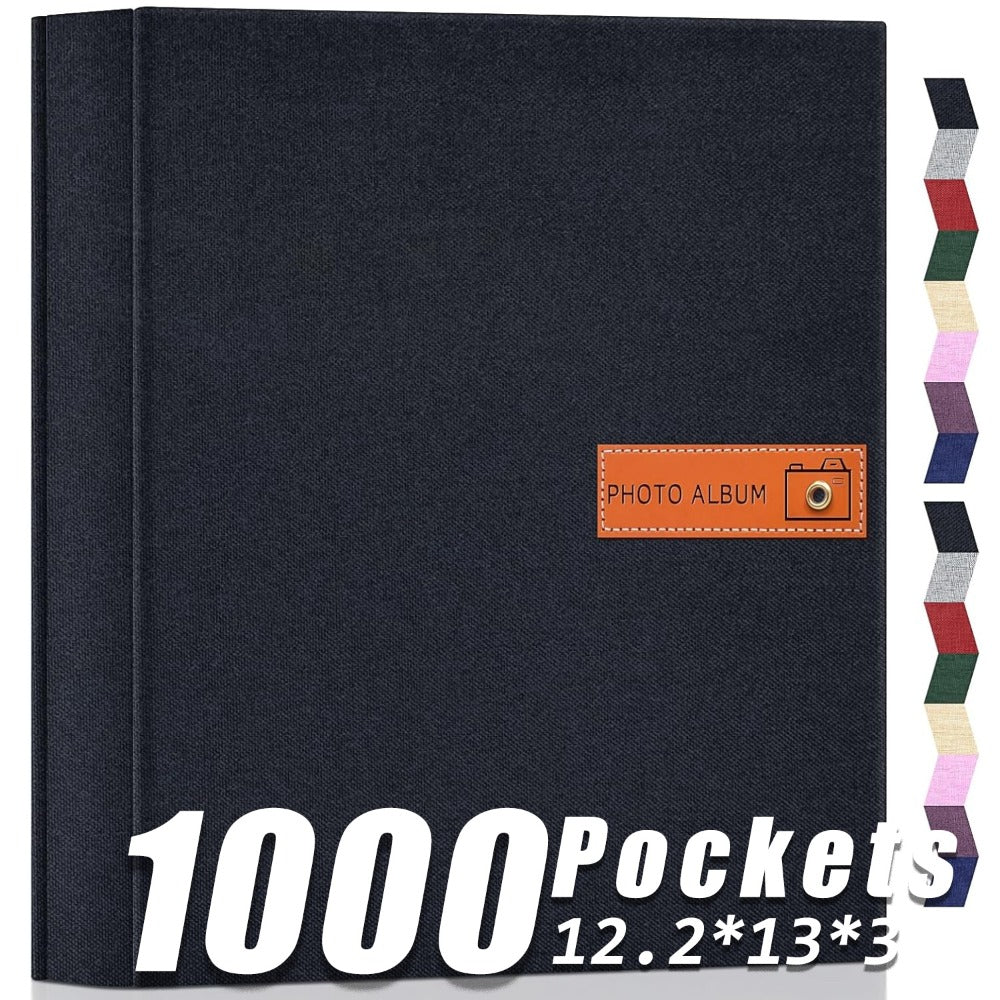 Linen-Cover Photo Album for 4 x 6-Inch Prints in Six Colors, with 200- or 1,000-Pocket Options