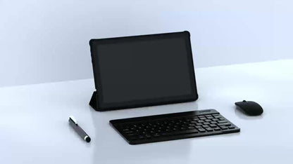 10 Inch 2-in-1 Android 14 Tablet with Keyboard Mouse Stylus – 6GB RAM 64GB ROM 1TB Expandable, WiFi 6, 6000mAh Battery, Quad-Core, Dual Camera, GMS Certified Tablet PC