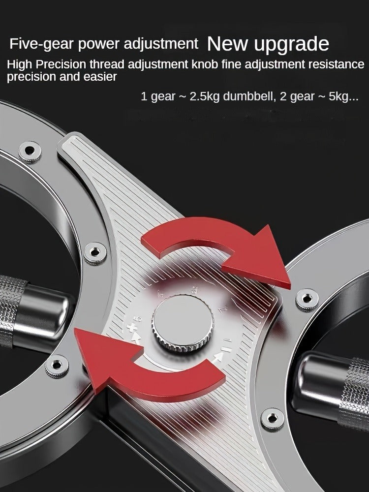 Fitness Equipment Rotating Wrist and Forearm Trainer with Dual Metal Grip Rings and 360-Degree Resistance Arm