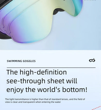 Mirrored Swimming Goggles with Nose Clip, Earplugs and Case in Gold, Pink or Two-Pair Gold-and-Pink Options