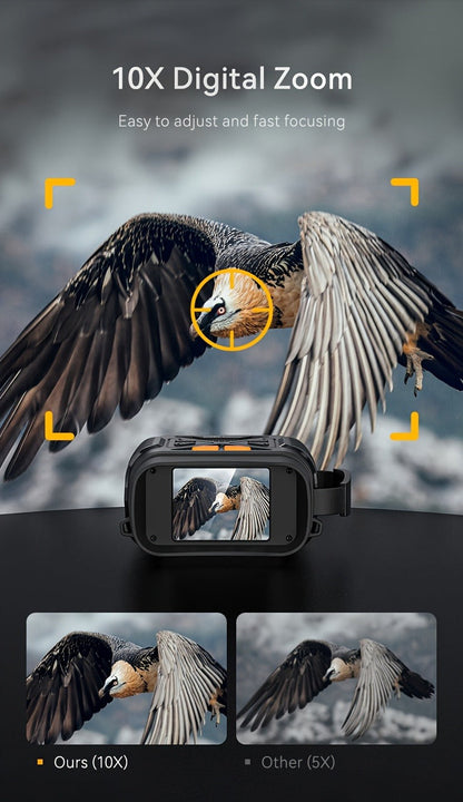 Night Vision Binoculars for Adults 4K Digital - 1080P HD Infrared Night Vision Goggles with 2.8" Screen, 10x Zoom, 7-Level 850nm IR Illuminator, 2000mAh Rechargeable Battery for Hunting Camping Boating Wildlife Observation, Gift for Men