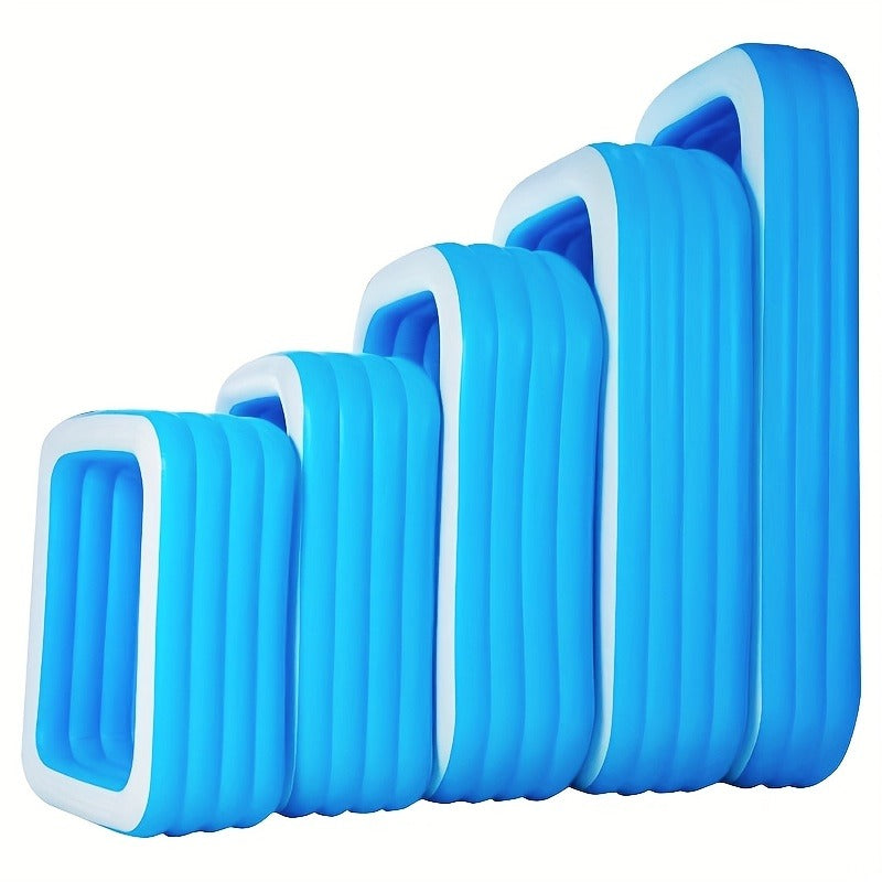 Inflatable Swimming Pool for Family Adults Kids, Large Above Ground Outdoor Backyard Pool, 4-Layer PVC Thickened Blow Up Pool for Patio Garden Party Summer