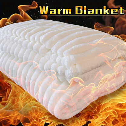 Channel-Textured Throw Blanket in Seven Colors and Four Displayed Size Options from 50 x 60 to 108 x 90 Inches