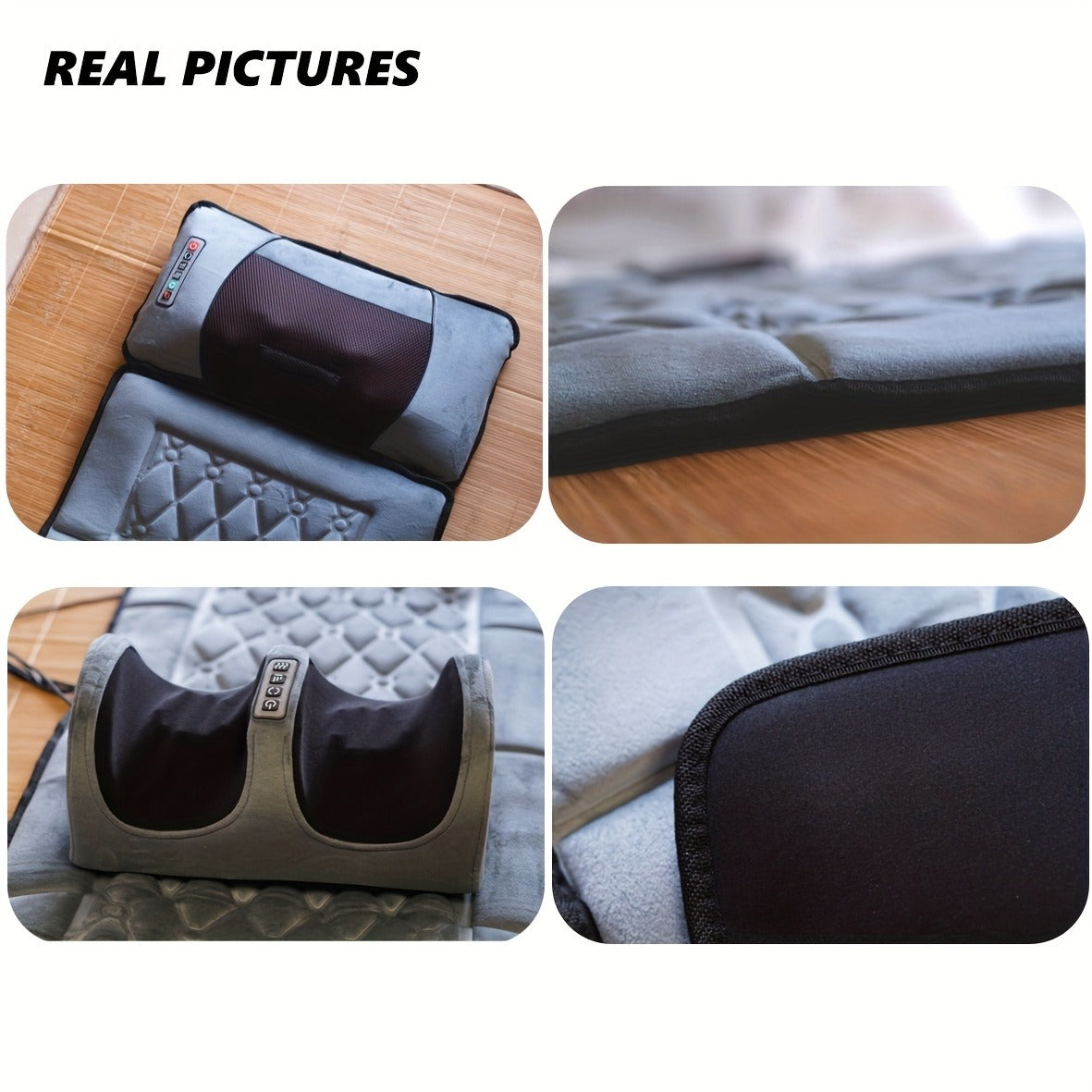EMS Leg Massager Full Body Massage Pad 10-Zone Wave Vibration Kneading Pillow with Foot Calf Massager Hot Compress & Storage Bag