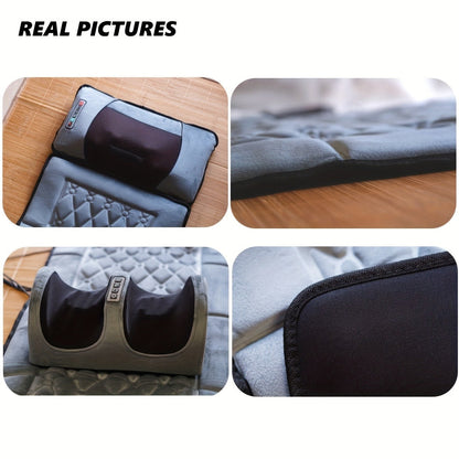 EMS Leg Massager Full Body Massage Pad 10-Zone Wave Vibration Kneading Pillow with Foot Calf Massager Hot Compress & Storage Bag