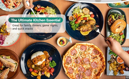 Electric Smokeless Indoor Grill 1500W, 2-in-1 Indoor Grill & Pizza Maker with 30-Min Timer, Auto Shut-Off, 180° Open Flat – BBQ Steak Veggies Quesadilla