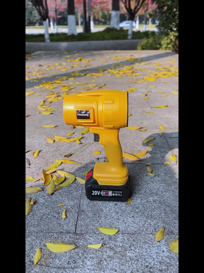 20V Cordless Leaf Blower with 50,000 RPM Marking, Yellow or Green Body and Six Dual-Battery Package Options