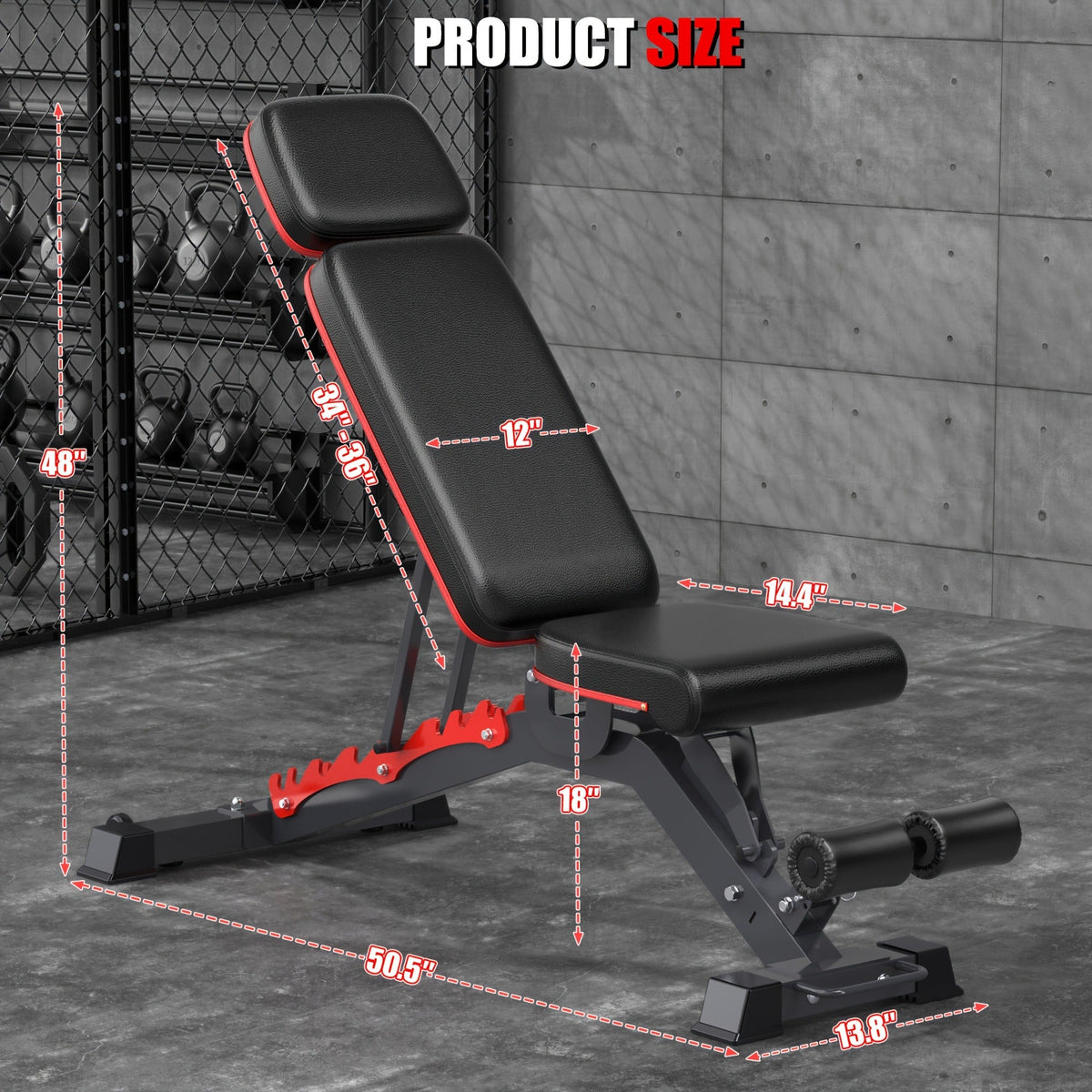 14-in-1 Adjustable Weight Bench Foldable – 770lb Capacity, Multi-Function Full Body Strength Training, Space-Saving Design – Home Gym Workout Bench