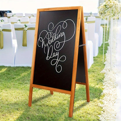 A-Frame Chalkboard Sign Double Sided Magnetic Wooden Standing Blackboard Menu Display Board for Entryways, Bedrooms and Living Spaces