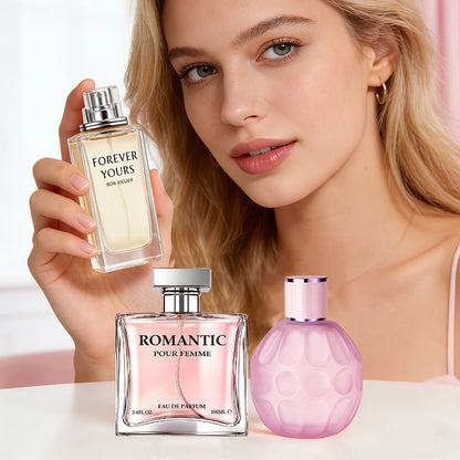 Women's Perfume Set 3-Pack Signature Fragrance Collection 10.1oz - Quince Lychee Musk, Pear Vanilla Sandalwood & Amber Berry Woods