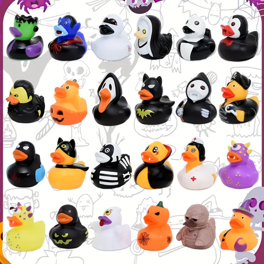 Halloween Novelty Duck Assortments in 20-Piece or 100-Piece Checkout Packs with Mixed Character Designs