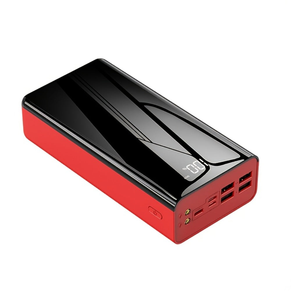 50000mAh Portable Charger Power Bank with LED Flashlight, Digital Display & Multi-Port Fast Charging – Heavy-Duty Battery Pack for Camping, Travel, Emergency, Laptops & Multiple Devices, Black/Red