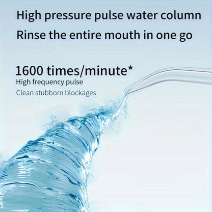 Water Flosser Portable Three-Mode Design with USB Charging, Brush Head Attachment and Three Color Options