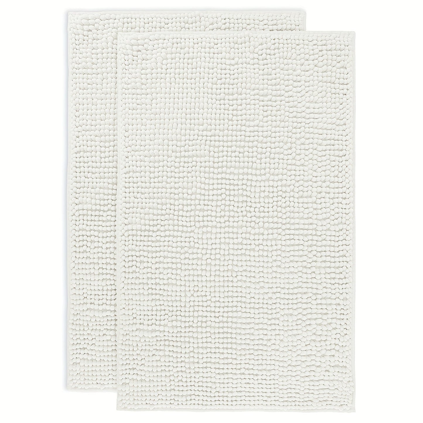 Chenille Bath Rug Extra Thick Soft Absorbent Non-Slip Bathroom Mat Machine Washable, Multiple Sizes & Colors