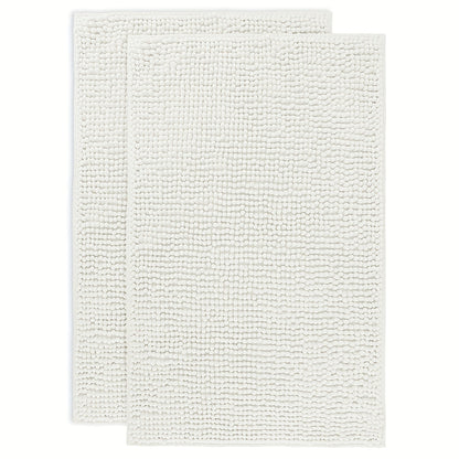 Chenille Bath Rug Extra Thick Soft Absorbent Non-Slip Bathroom Mat Machine Washable, Multiple Sizes & Colors