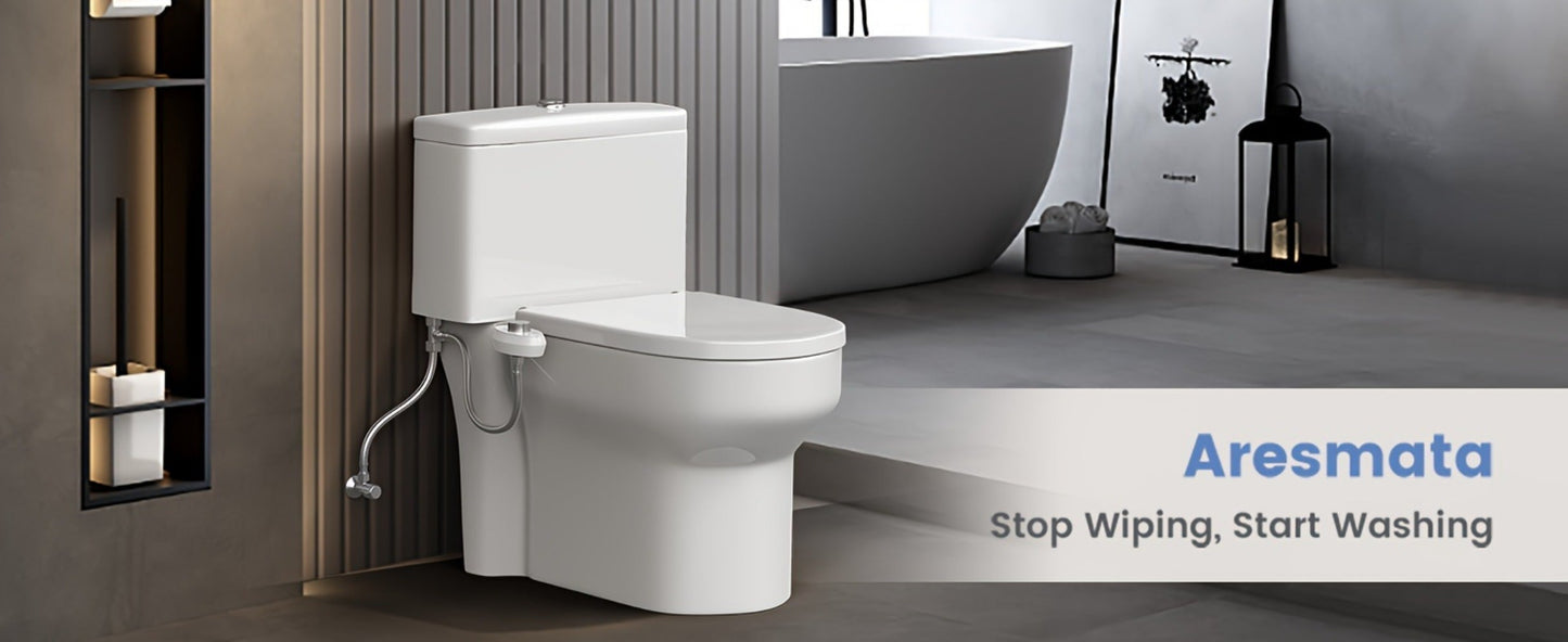 Ultra-Slim Non-Electric Bidet Attachment with Dual Retractable Nozzles and Seven Model Options