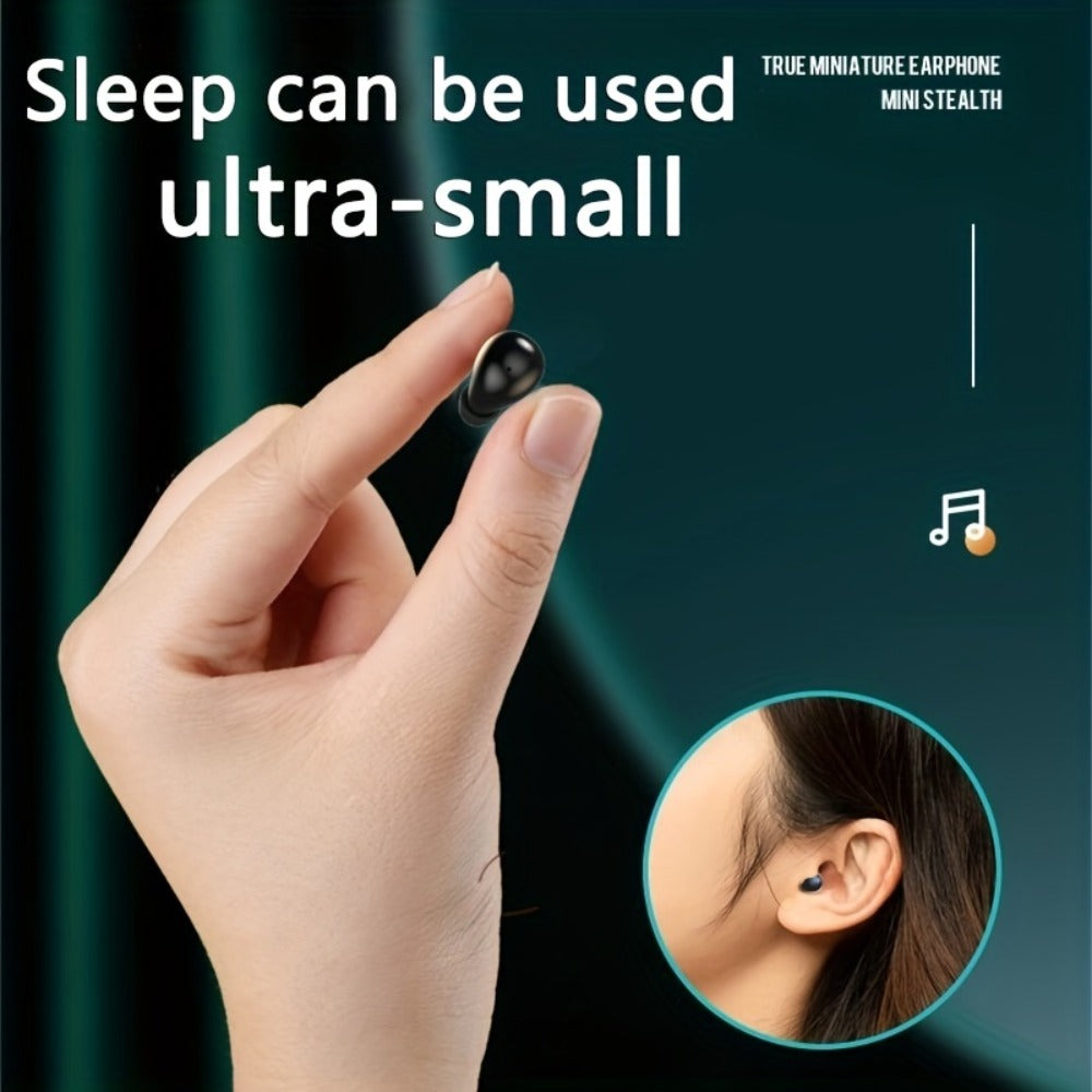 Phantom Mini Invisible True Wireless Earbuds, Ultra-Small Sleep Earphones No Flash Light Comfortable Fit Universal Wireless Headset, Gift for Birthday Easter Boyfriend Girlfriend Men Women
