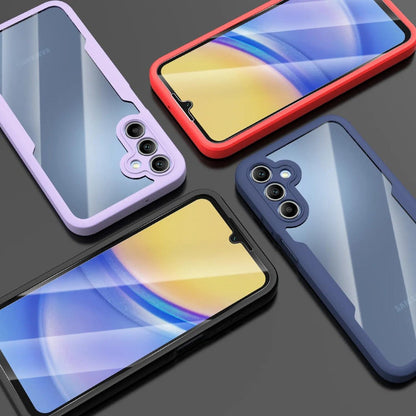 Rugged Samsung Galaxy A-Series Phone Case with Built-In Screen Cover in Four Colors and Six Model Options