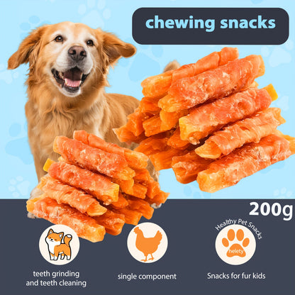 Dog Treats Chicken and Duck Jerky Variety Assortment with Five Retained Combination Choices