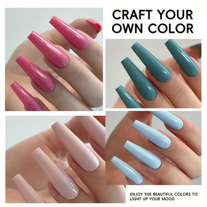 Holographic Rainbow Candy Gel Nail Polish Set 6 Colors 15ml - Semi-Permanent Soak Off LED UV Long Lasting Glossy Macaroon Finish Photo Frame Bottle Spring Summer Nail Art Kit for Women 0.51oz Each
