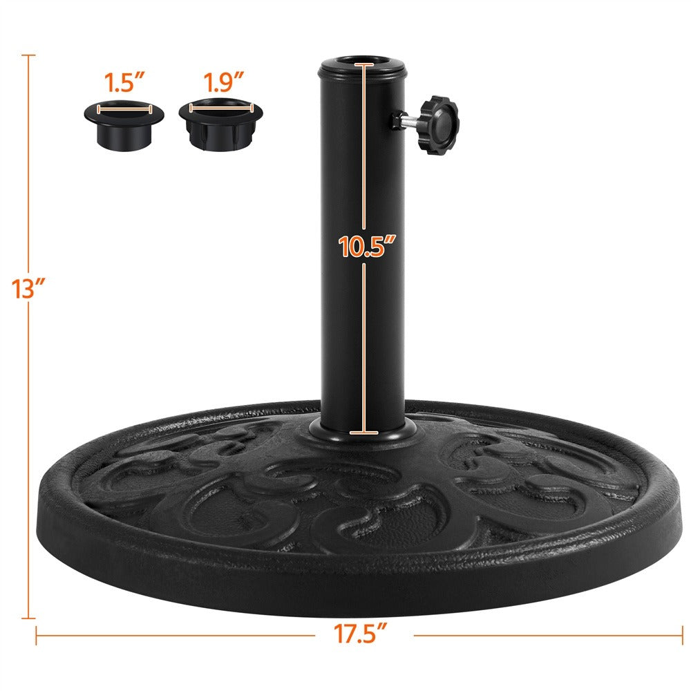 17.5-Inch Round Umbrella Base with Multiple Color Options for Outdoor Shade and Protection detail image - detail view 3