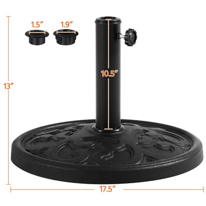 17.5-Inch Round Umbrella Base with Multiple Color Options for Outdoor Shade and Protection detail image - detail view 3